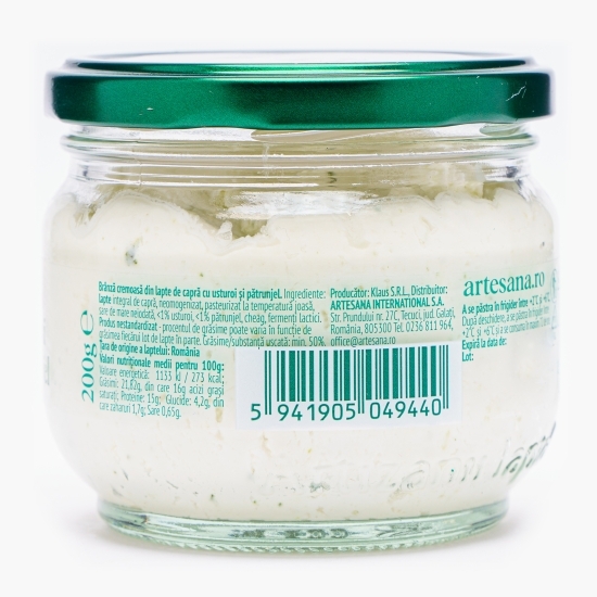 Cremă de brânză de capră cu usturoi și pătrunjel 200g
