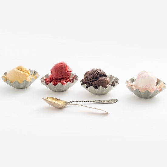 Înghețată italiană artizanală (gelato) ciocolată Peru, fistic Sicilia, cireșe amare, vișine 1kg