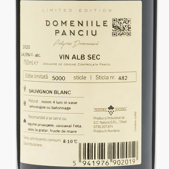 Vin alb sec Sauvignon Blanc 750ml