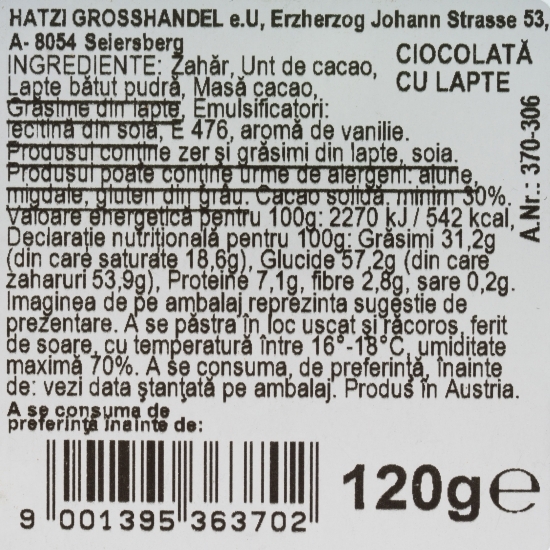 Ouă de Paște de ciocolată 120g