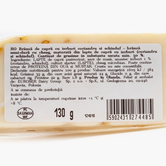 Brânză de capră cu coriandru și schinduf 130g