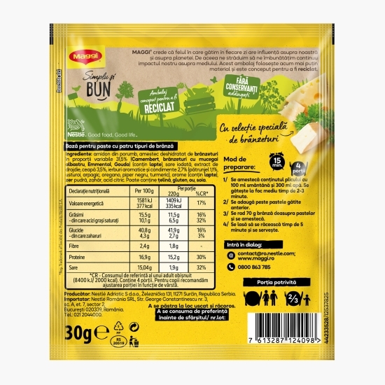 Bază pentru paste quattro formaggi Ideea Zilei 30g