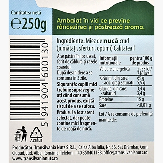 Miez de nucă vid 250g
