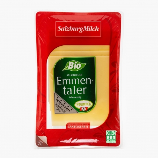 Brânză Emmentaler eco felii fără lactoză 45% grăsime 100g