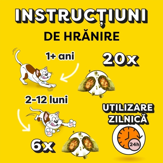 Recompense pentru pisici, 60g, cu aromă de iarba piscii
