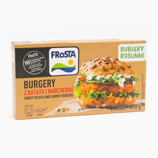 Burgeri vegetali cu cartof dulce&morcov 216g, 2 buc