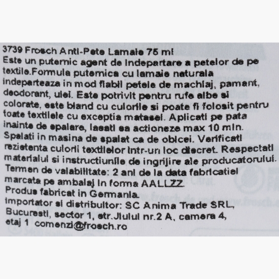 Detergent anti-pete lămâie 75ml