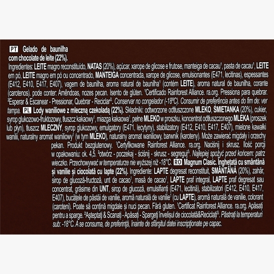 Înghețată Classic cu vanilie și ciocolată cu lapte 0.44l