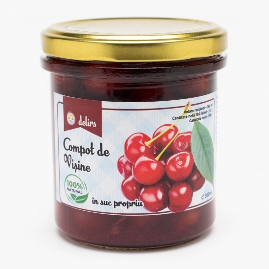 Compot de vișine fără sâmburi 360ml
