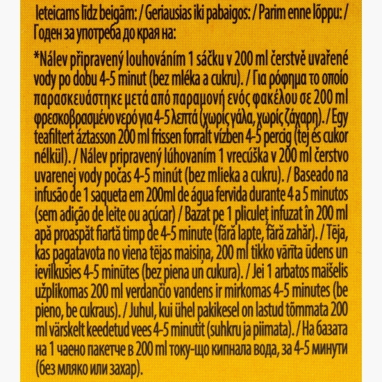 Ceai fructe cu aromă de mango și coacăze 20 plicuri