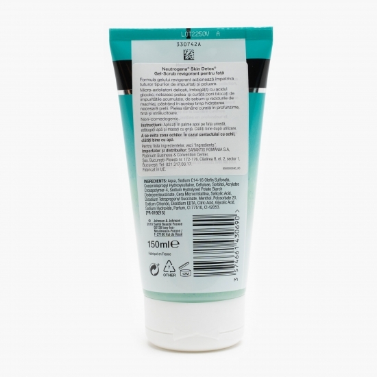 Gel-scrub revigorant pentru față Skin Detox 150ml