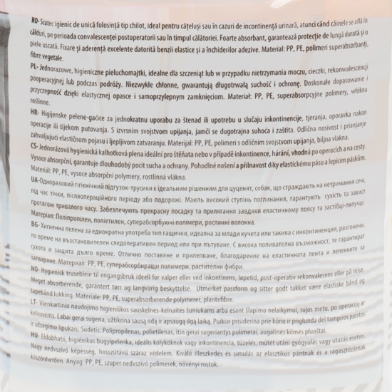 Scutece pentru câini 3-6kg, 25-33cm, 12 buc