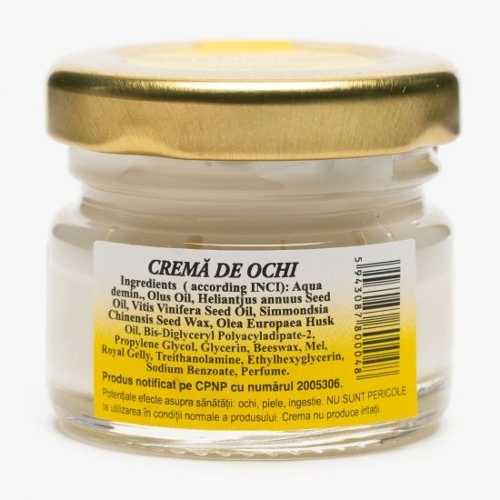 Cremă contur ochi cu miere, ulei de Jojoba și lăptișor de matcă 30ml