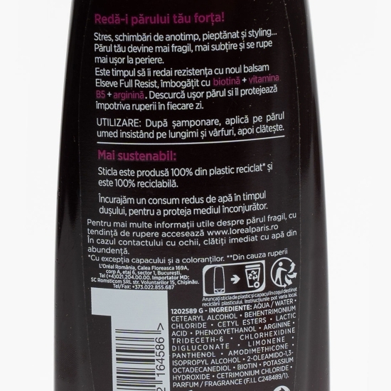 Balsam descurcare fără rupere, Full Resist, 200ml