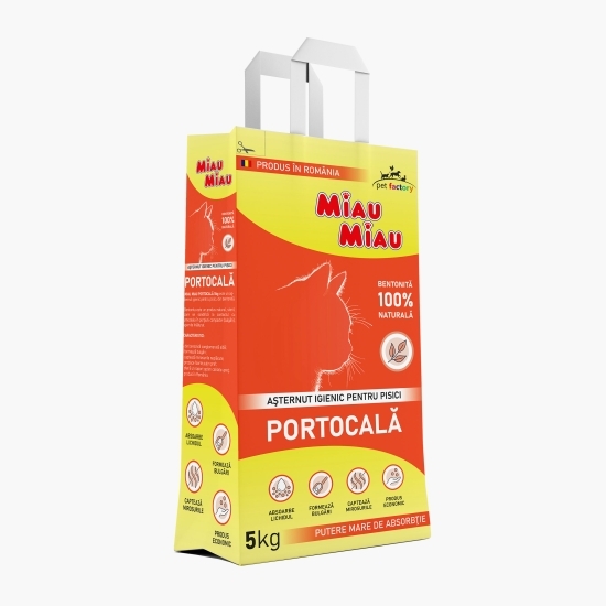 Așternut igienic pentru pisici, portocală, 5kg