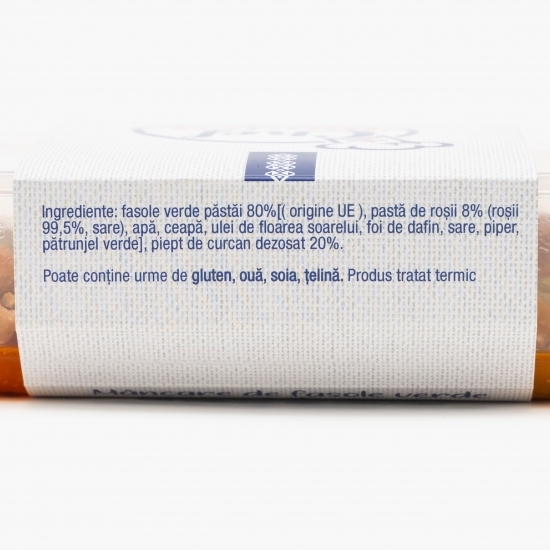 Mâncare de fasole verde cu carne de curcan 300g