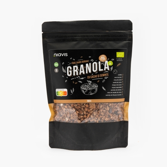 Granola cu cacao și semințe ecologică 200g