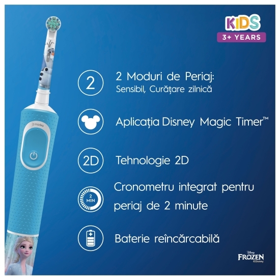 Periuță de dinți electrică D100 Vitality Frozen, pentru copii