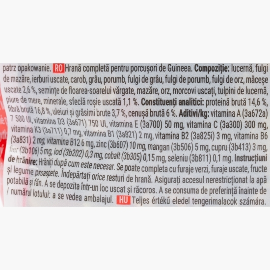 Hrană completă pentru porcușori de Guineea, 900g
