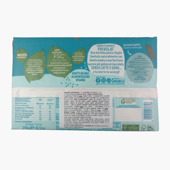 Croissant cu ciocolată, fără lactoză 6 bucăți, 298g