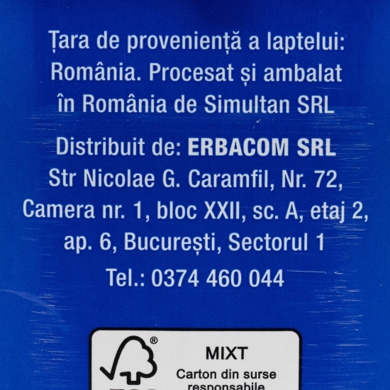 Lapte UHT 1.5% grăsime 1l