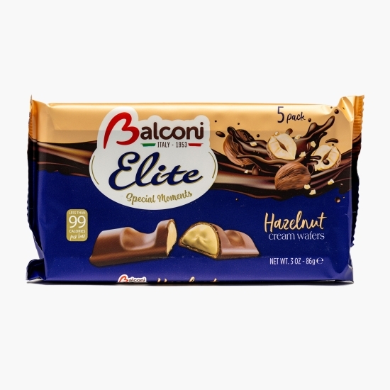 Napolitane Elite cu umplutură de alune și glazură de ciocolată cu lapte 86g