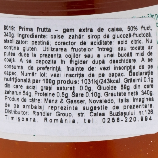 Gem extra de caise 50% fruct 340g