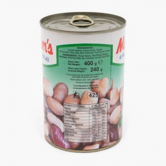 Fasole 4 sortimente pentru salată 400g