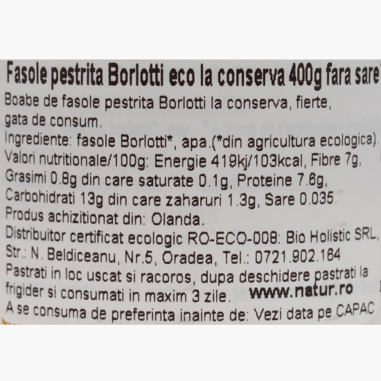 Fasole Borlotti eco 400g