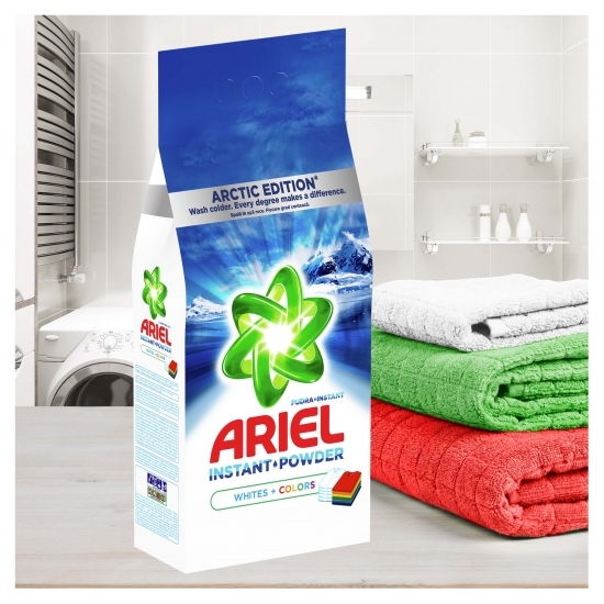 Detergent de rufe pudră automat Arctic Edition 90 spălări, 9kg
