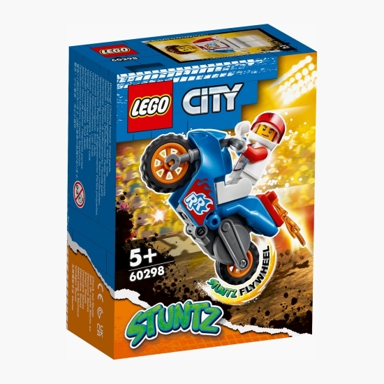 Motocicletă de cascadorie-rachetă, 60298 City Stuntz, +5 ani