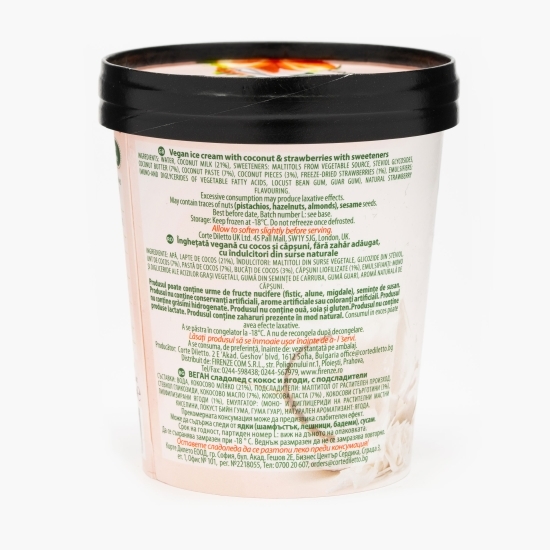 Înghețată vegană cu cocos și căpșuni 300g