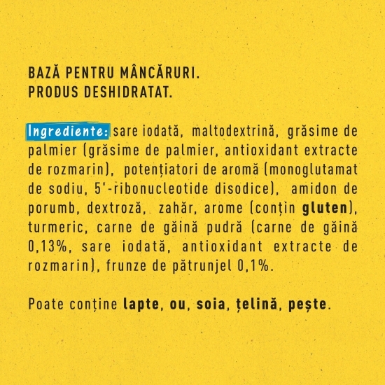Bază pentru mâncăruri Cuburi cu gust de găină 120g