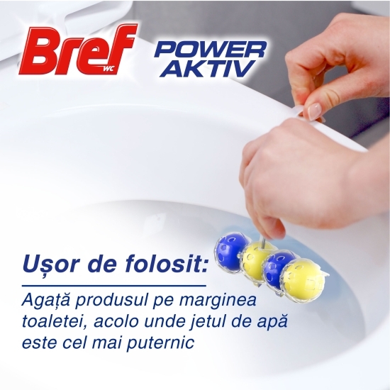 Odorizant toaletă Power Active Lemon 6x50g