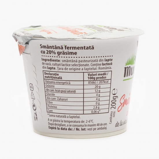 Smântână 20% grăsime 200g