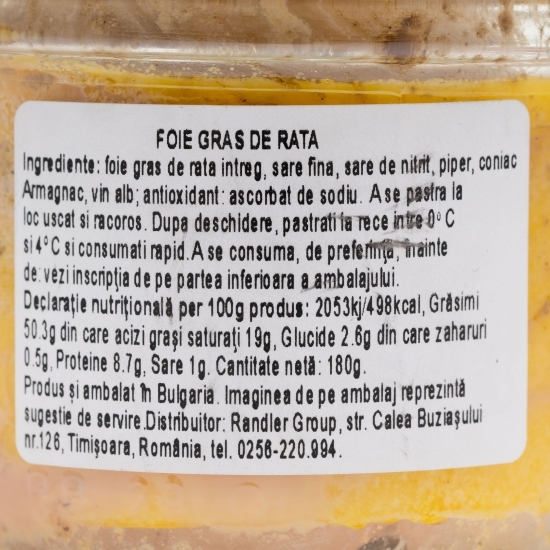 Foie gras de rață 180g