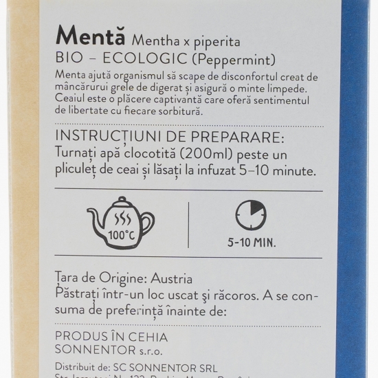 Ceai plante mentă eco 18 plicuri