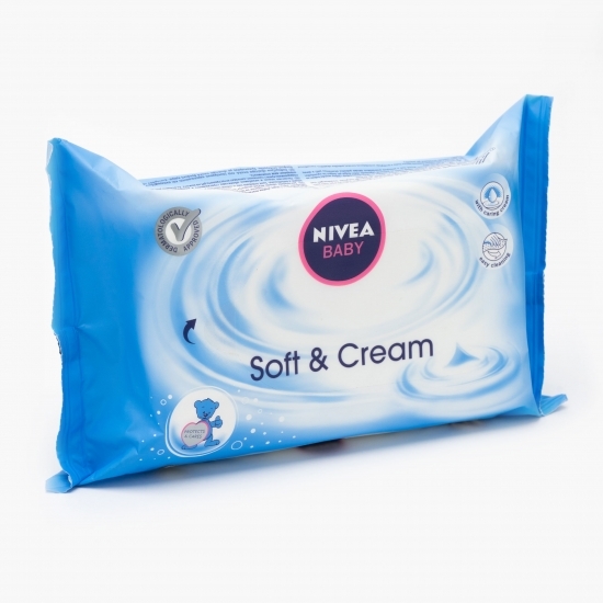 Șerveţele pentru bebeluși, Baby Soft & Cream 63 buc