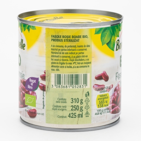 Fasole roșie boabe eco 310g