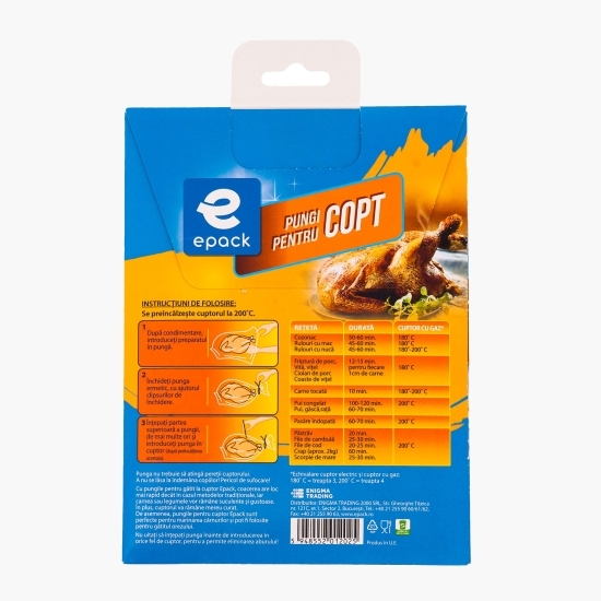 Pungi pentru copt cu clipsuri 8 buc