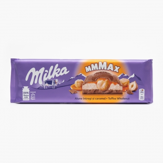 Ciocolată cu alune întregi și caramel 300g