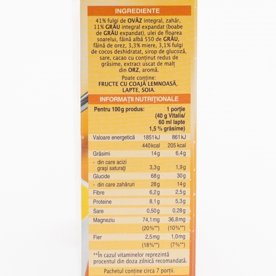 Musli Vitalis crocant cu miere 300g