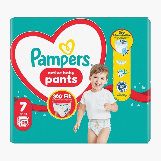 Scutece chiloțel Active Baby Pants Value Pack mărimea 7, 15+ kg, 25 buc
