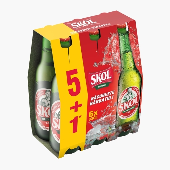 Bere blondă pasteurizată sticlă 6x0.33l (5+1)