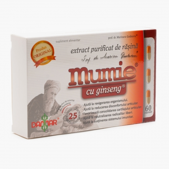 Extract purificat de rășină cu ginseng 60 capsule