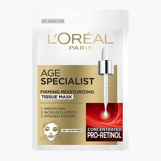 Mască șervețel pentru elasticitate și hidratare, Age Specialist, 30g