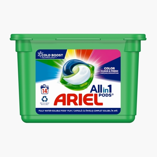 Detergent de rufe capsule All in One PODS Color, 14 spălări