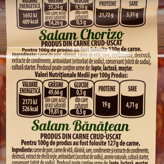 Salam trio-pack Sinaia, Chorizo, Bănățean 150g