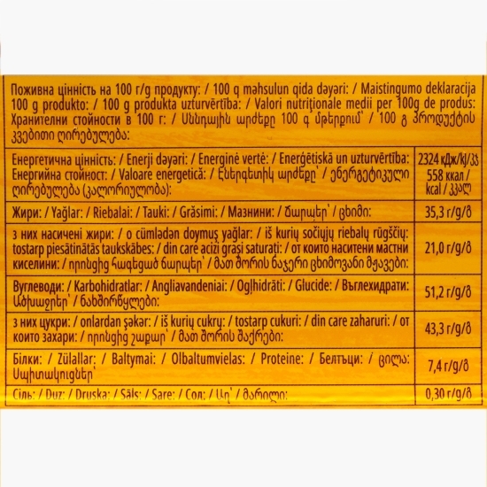 Ciocolată cu lapte cu umplutură cu aromă de tiramisu și biscuiți 270g