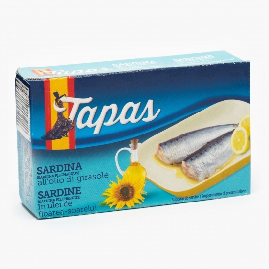 Sardine în ulei de floarea-soarelui 120g